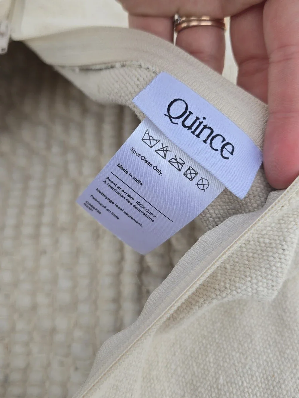 Quince Kai Wool 1 Pillow Cover Textured Boho